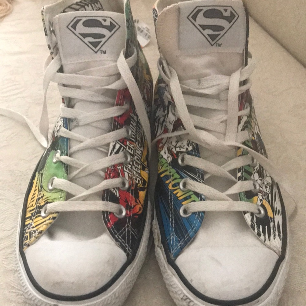Converse High tops dc comic Superman mns 10